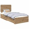vidaXL Bed Frame with Drawer Artisan Oak 90 x 200 cm Engineered Wood