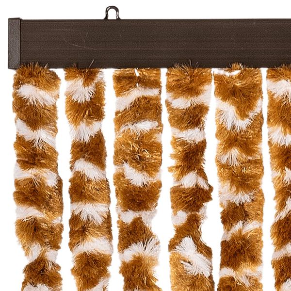 vidaXL Insect Curtain Ochre and White 100x220 cm Chenille
