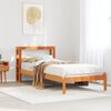 vidaXL Bed Frame with Headboard without Mattress Wax Brown 75x190 cm Small Single