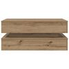 vidaXL Coffee Table with LED Lights Artisian Oak 90x50x40 cm