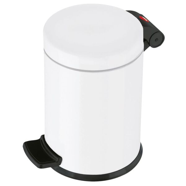 Hailo Pedal Bin Solid S 4L White