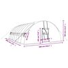 vidaXL Greenhouse with Steel Frame White 48 m&sup2; 8x6x2.85 m