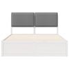 vidaXL Bed Frame with Upholstered Headboard Light Grey 140 x 200 cm