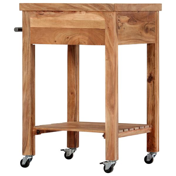 vidaXL Kitchen Trolley 58x58x89 cm Solid Acacia Wood