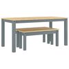 vidaXL 3 Piece Dining Set PANAMA Grey Solid Wood Pine
