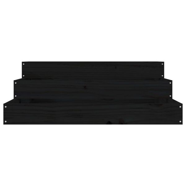 vidaXL Planter Black 78x78x27 cm Solid Wood Pine