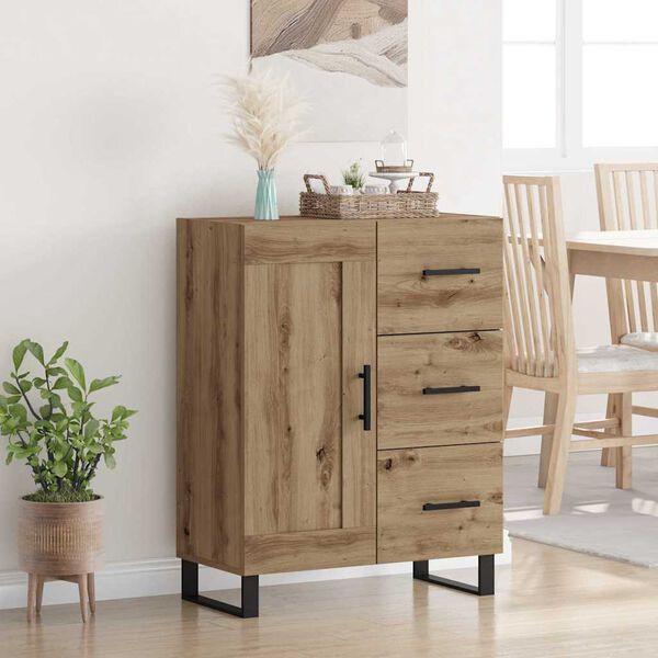 vidaXL Sideboard with Drawer Artisan Oak 69.5 x 34 x 90 cm
