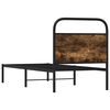 vidaXL Bed Frame Without Mattress 80x200 cm Smoked Oak Engineered Wood