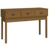 vidaXL Console Table Honey Brown 114x40x75 cm Solid Wood Pine