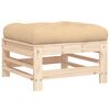 vidaXL Garden Footstools with Cushions 2pcs Solid Wood Pine