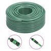 vidaXL Garden Hose with Fitting Set Green 0.5" 100 m PVC