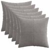 vidaXL Cushion Cover 6 pcs ALMELO Light Grey 30 x 30 cm Corduroy