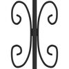 vidaXL Garden Fence Kampen with Spear Top Black 240x100 cm Steel