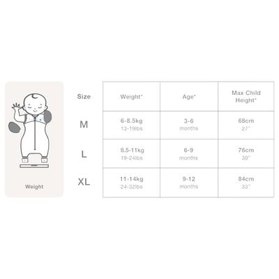 Love to Dream Baby Swaddle Swaddle Up Transition Suit Stage 2 L Grey