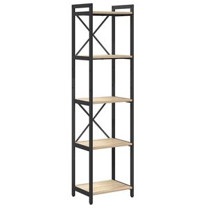 vidaXL Bookshelf 40 x 30 x 155 cm Engineered Wood Sonoma Oak