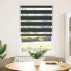 vidaXL Zebra blind 50.9x100 cm Fabric Width 46.7 cm black