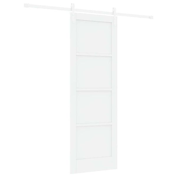 vidaXL Sliding Door White 73.5 x 211 cm Solid Pine Wood