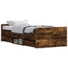 vidaXL Bed Frame without Mattress Smoked Oak 100x200 cm