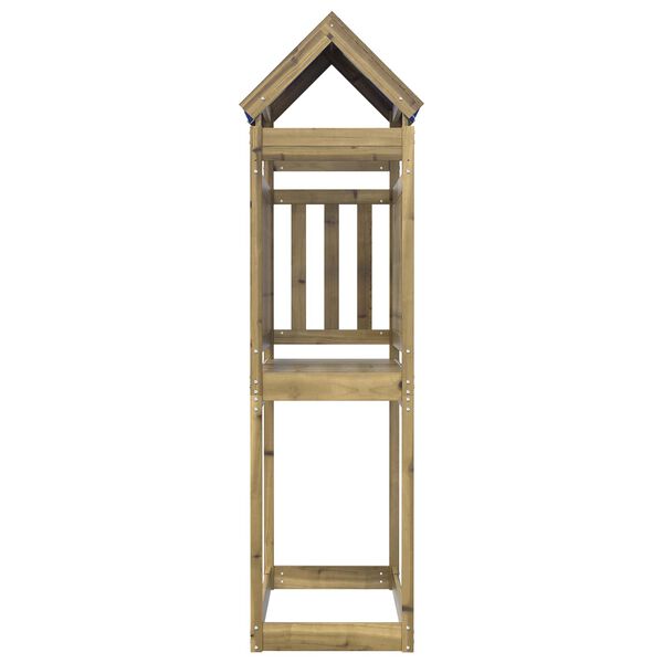 vidaXL Play Tower Brown 52.5 x 110.5 x 215 cm Solid Impregnated Wood