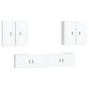 vidaXL 6 Piece TV Cabinet Set White Engineered Wood