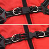 vidaXL Dog Coat with Harness Red S Fleece and Polyester