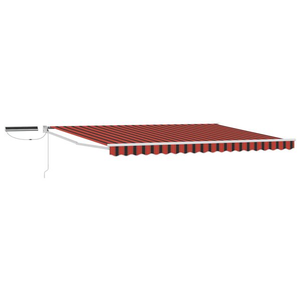 vidaXL Electric Retractable Awning Orange and Black 4 x 2 m