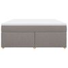 vidaXL Box Spring Bed with Mattress Taupe 180x200 cm Fabric