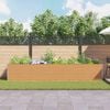 vidaXL Garden Raised Bed 390 x 100 x 68 cm Galvanised Steel