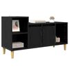 vidaXL TV Cabinet Black Oak 100 x 35 x 55 cm Engineered Wood