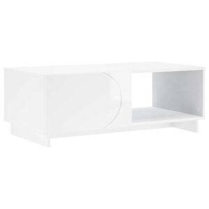 vidaXL Coffee Table High Gloss White 95 x 50.5 x 35 cm Engineered Wood