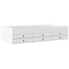 vidaXL Daybed with Drawers without Mattress White 90x200 cm