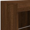 vidaXL Sideboard with LED Lights Brown Oak 202x37x67 cm
