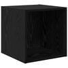vidaXL TV Cabinet Set Wall-mounted 3 pcs Black Oak Engineered Wood