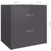 vidaXL Bedside Cabinets 2 pcs High Gloss Grey 40x30x40 cm Engineered Wood