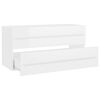 vidaXL 2 Piece Bathroom Furniture Set High Gloss White Engineered Wood