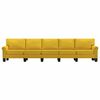 vidaXL Sofa Yellow 5-Seater Fabric