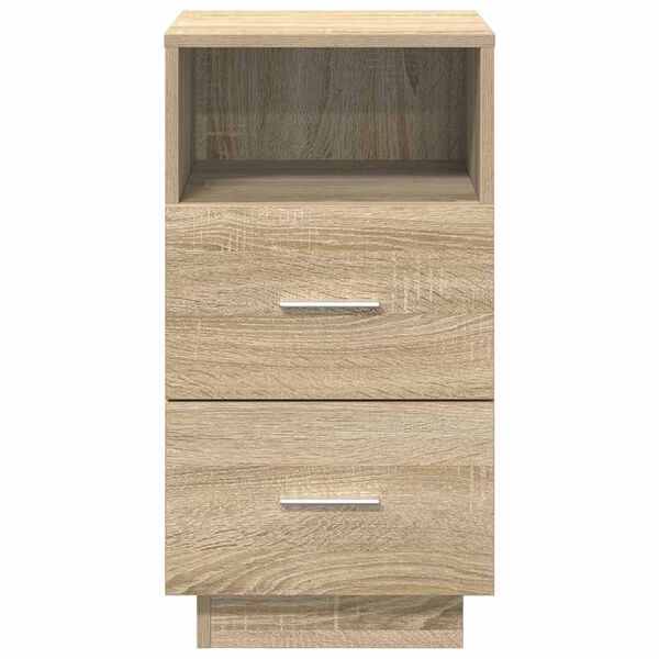 vidaXL Bedside Cabinets 2 pcs with 2 Drawers Sonoma Oak 36x36x68 cm