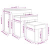 vidaXL Nesting Coffee Tables 3 pcs Grey Sonoma Engineered Wood
