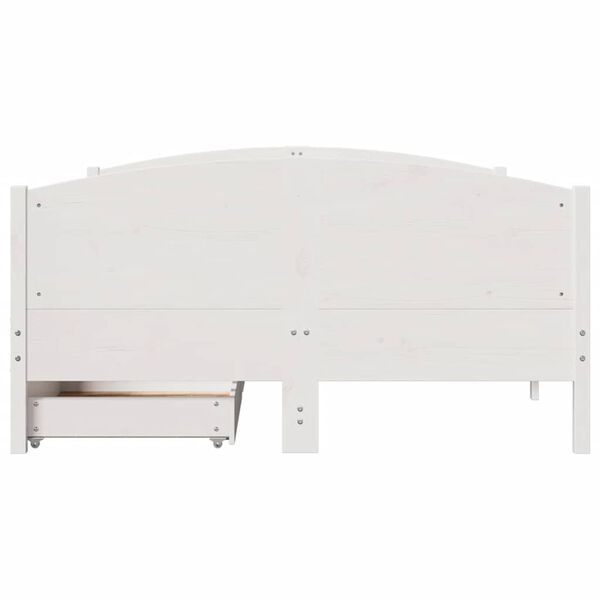 vidaXL Bed Frame without Mattress White 140x200 cm Solid Wood Pine