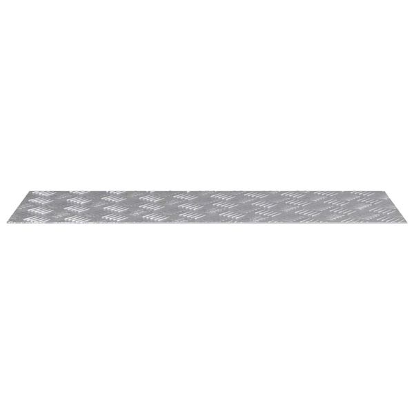 vidaXL Stair Tread Rectangular 4 pcs Silver 90 x 30 cm Aluminium