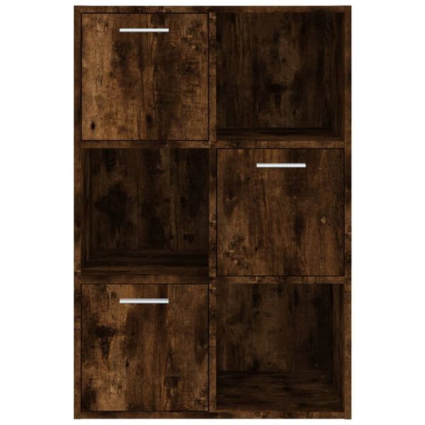 vidaXL Storage Cabinet Smoked Oak 60x29.5x90 cm