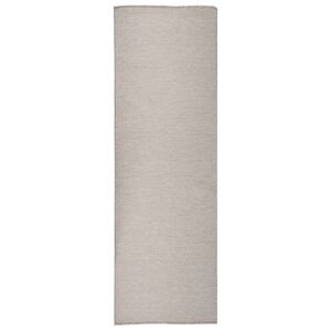 vidaXL Outdoor Flatweave Rug 80x250 cm Light Grey