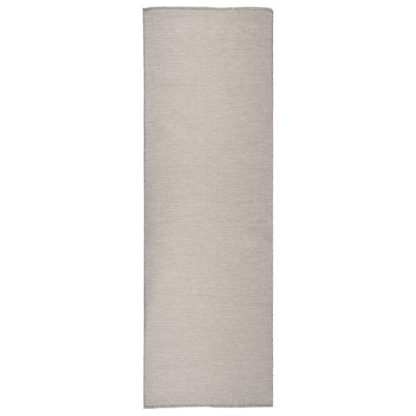 vidaXL Outdoor Flatweave Rug 80x250 cm Light Grey