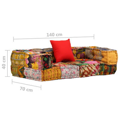 vidaXL Modular Sofa Set 6 Pieces Fabric Patchwork
