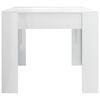 vidaXL Dining Table High Gloss White 180x90x76 cm Engineered Wood