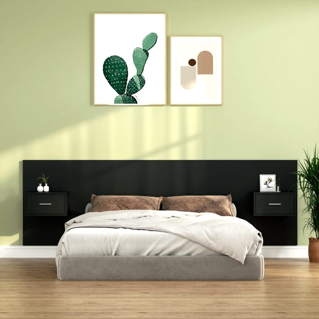 Simple black headboard top