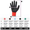 vidaXL Work Gloves 24 pcs Red and Black 11 / XXL Latex Coating