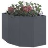 vidaXL Corner Planter Anthracite 60 x 60 x 50 cm Steel