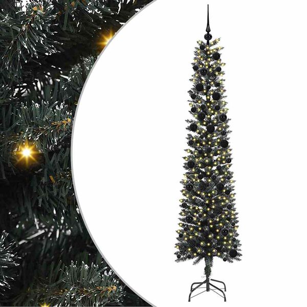 vidaXL Artificial Christmas Tree with 300 LEDs with Stand Green 240 cm