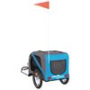 vidaXL Pet Bike Trailer Blue and Grey Oxford Fabric and Iron